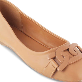 The Trescros Tan Women's Dress Ballerinas Tresmode - Tresmode