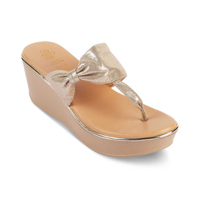 The Tryst Gold Women's Dress Wedges Tresmode - Tresmode
