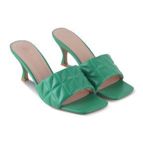 The Tuliza Green Women's Dress Heel Sandals Tresmode - Tresmode