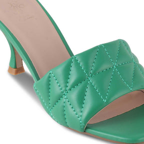 The Tuliza Green Women's Dress Heel Sandals Tresmode - Tresmode