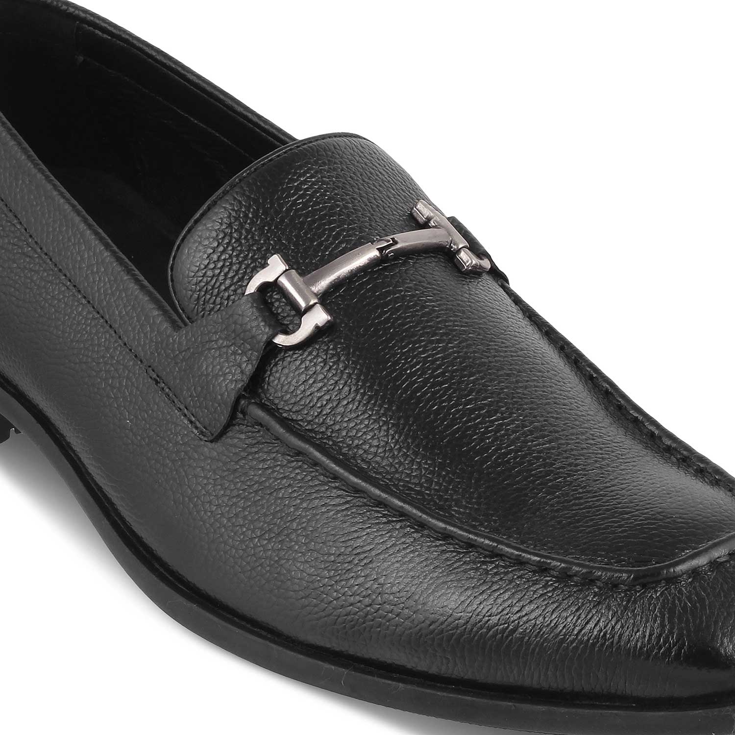 The Tumac Black Men's Leather Loafers Tresmode - Tresmode