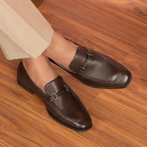 The Tumac Brown Men's Leather Loafers Tresmode - Tresmode
