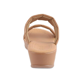 The Vacks Camel Women's Casual Wedge Sandals Tresmode - Tresmode