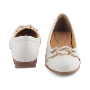 The Verona White Women's Casual Ballerinas Tresmode - Tresmode