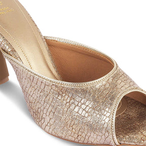 The Viktorika Gold Women's Dress Heel Sandals Tresmode - Tresmode