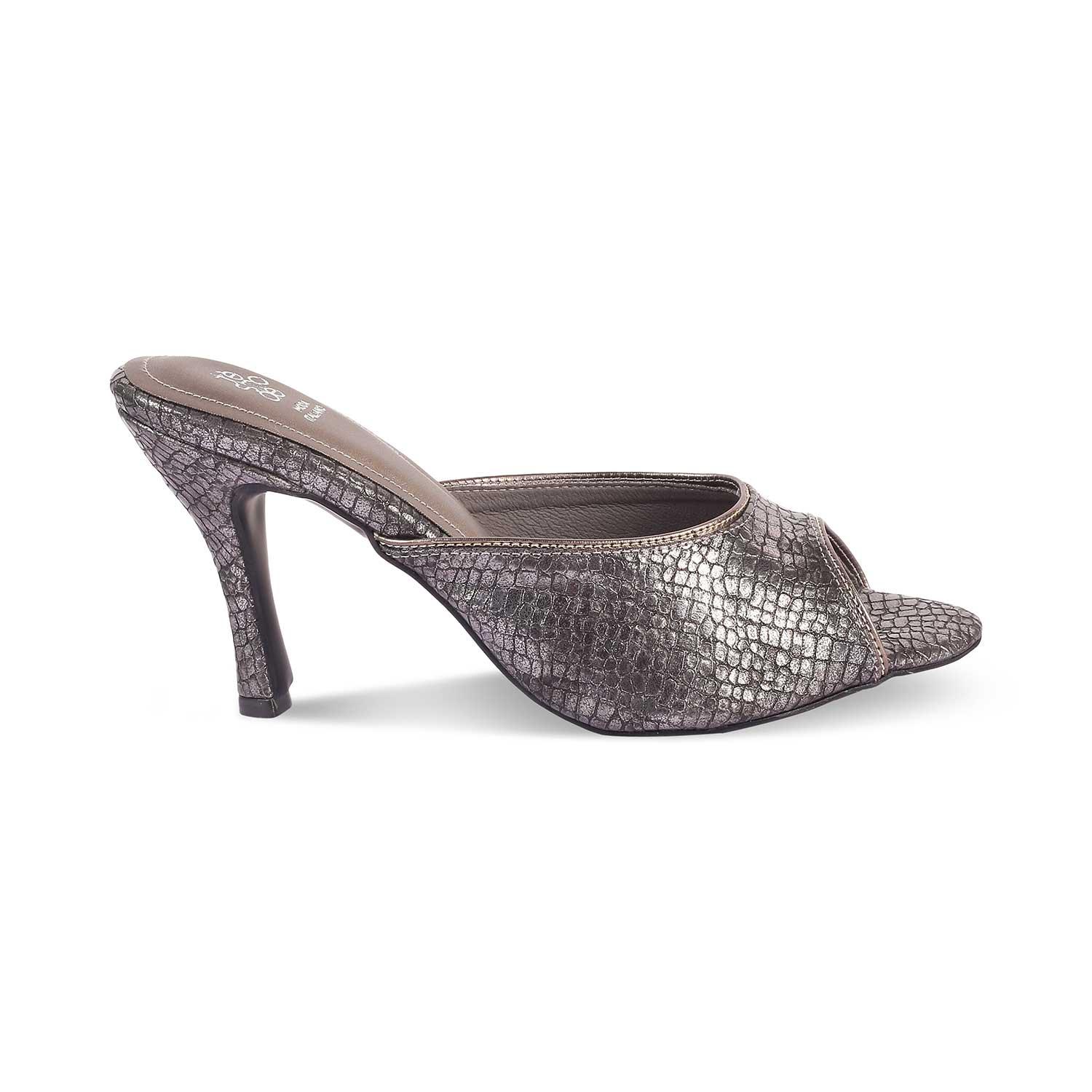 The Viktorika Pewter Women's Dress Heel Sandals Tresmode - Tresmode