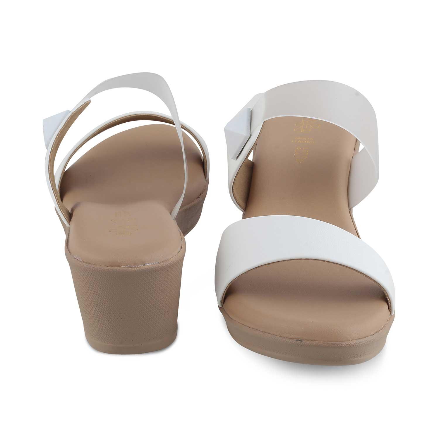 The Vios White Women's Dress Wedge Sandals Tresmode - Tresmode