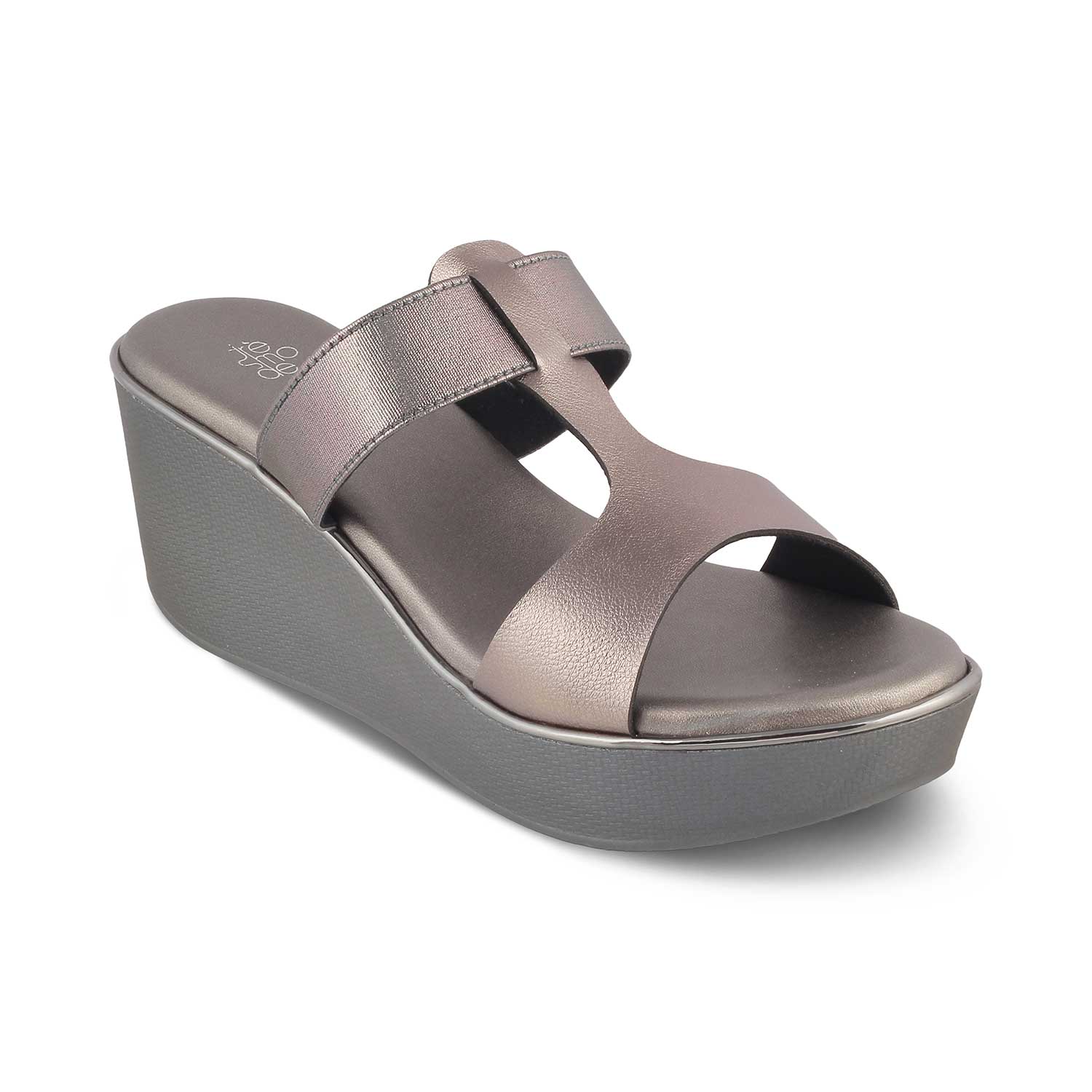 The Volos Pewter Women's Dress Wedge Sandals Tresmode - Tresmode