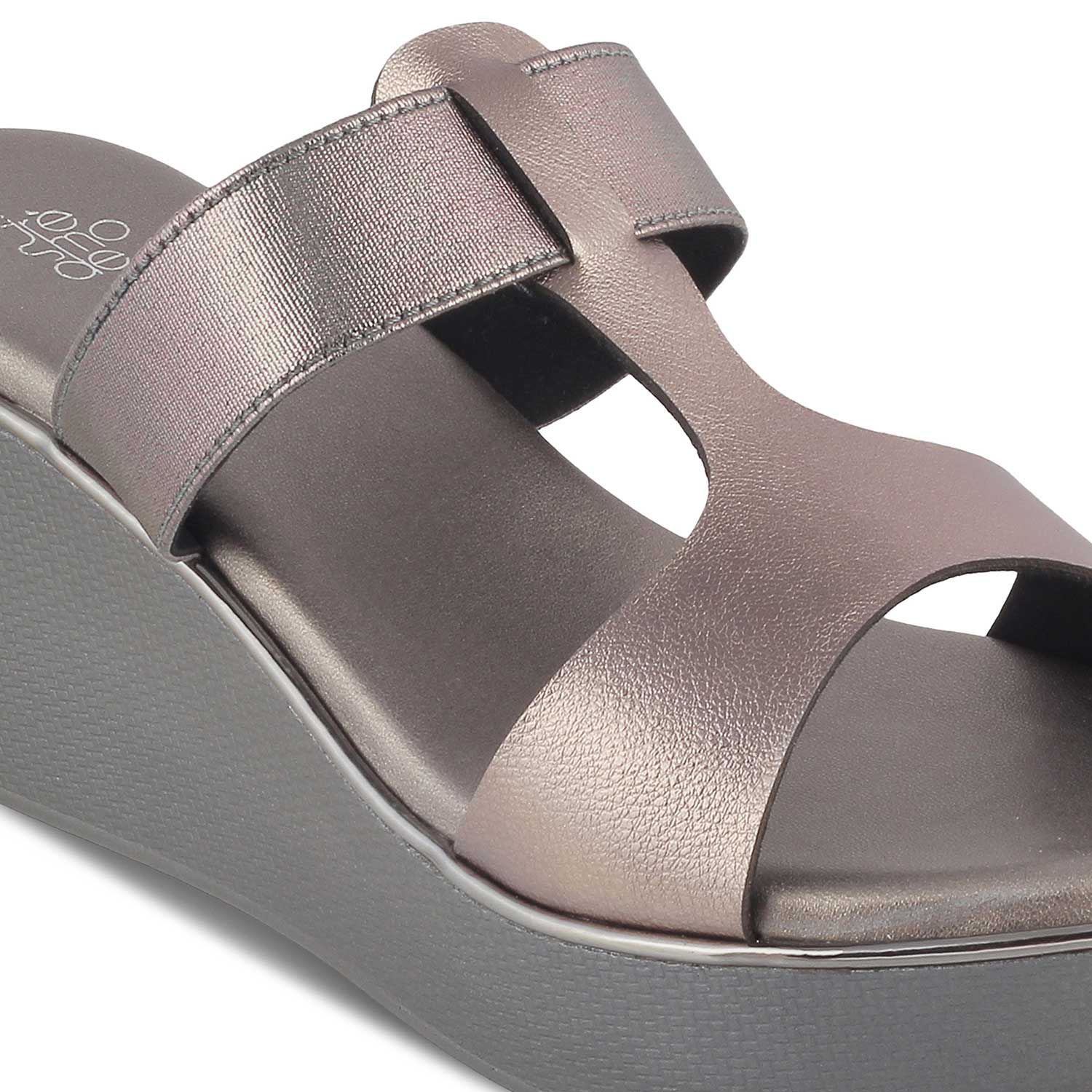 The Volos Pewter Women's Dress Wedge Sandals Tresmode - Tresmode