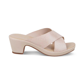 The Wedcross Beige Women's Casual Block Heel Sandals Tresmode - Tresmode