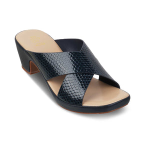 The Wedcross Blue Women's Casual Block Heel Sandals Tresmode - Tresmode