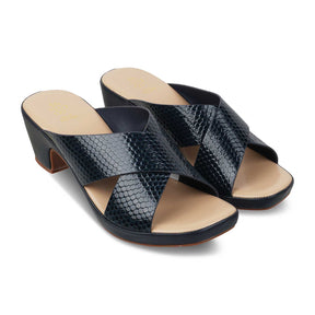 The Wedcross Blue Women's Casual Block Heel Sandals Tresmode - Tresmode