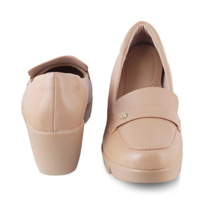 Tresmode Towes Tan Women's Dress Wedge Loafers