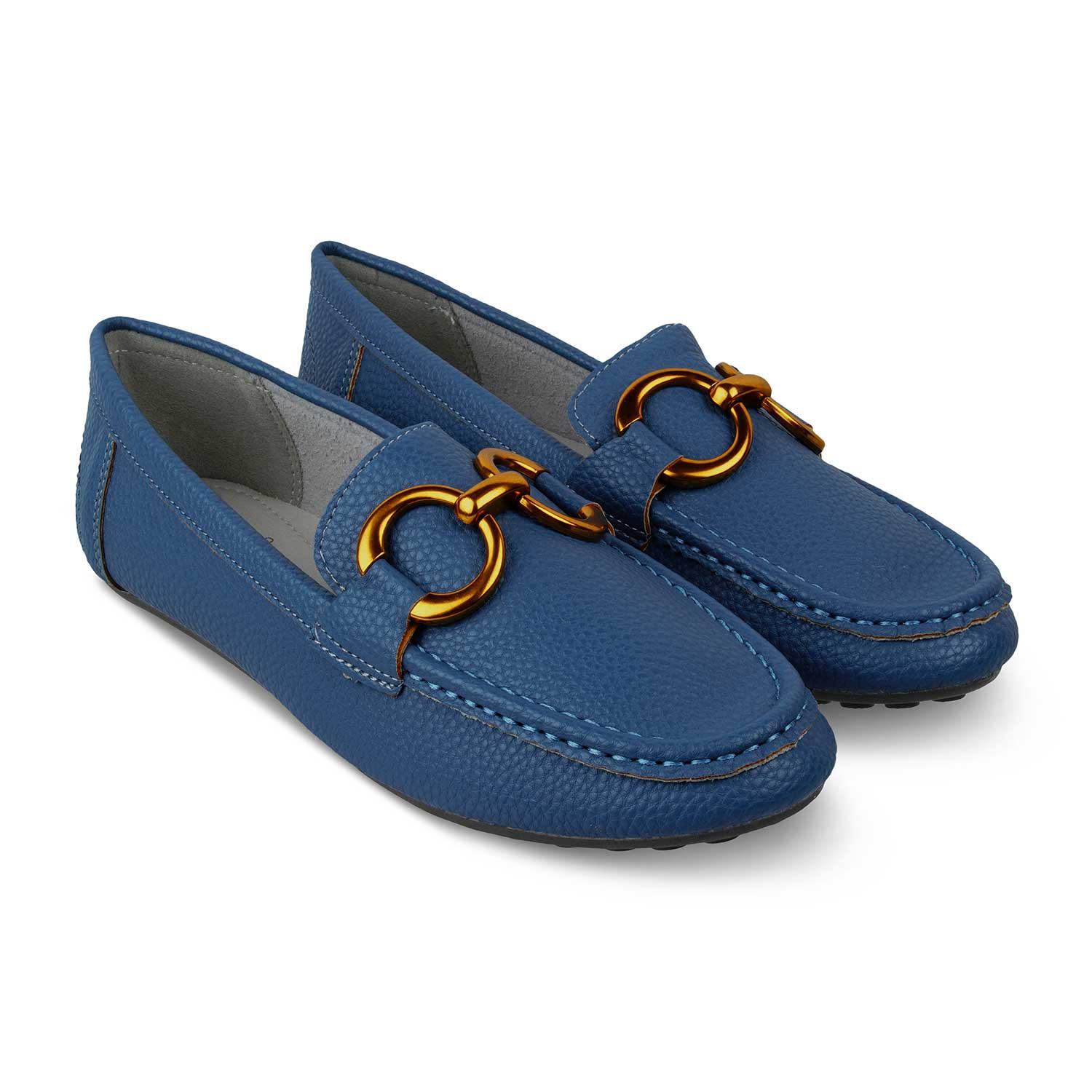 The Wigo Blue Women's Dress Loafers Tresmode - Tresmode