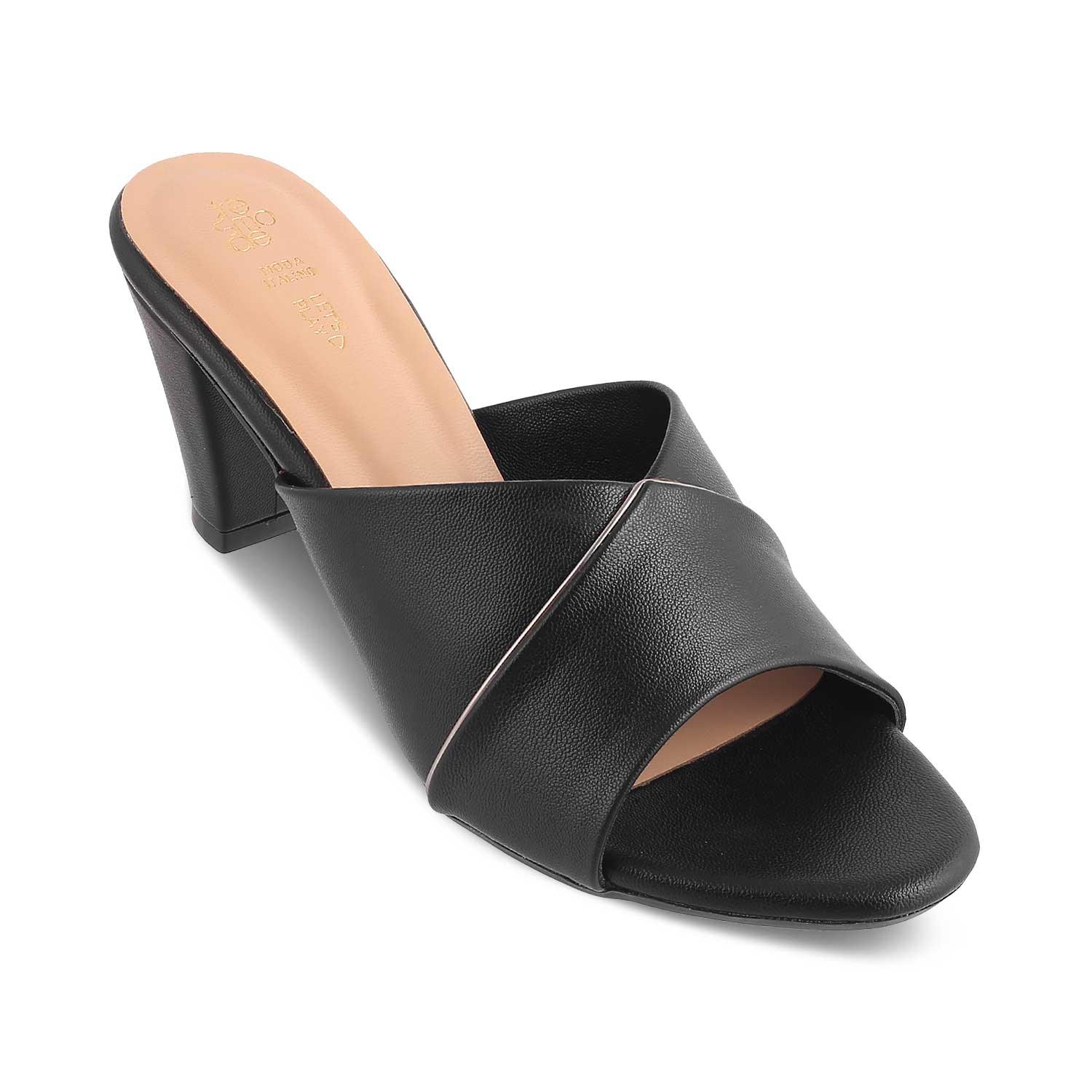 The Witty Black Women's Dress Block Heel Sandals Tresmode - Tresmode