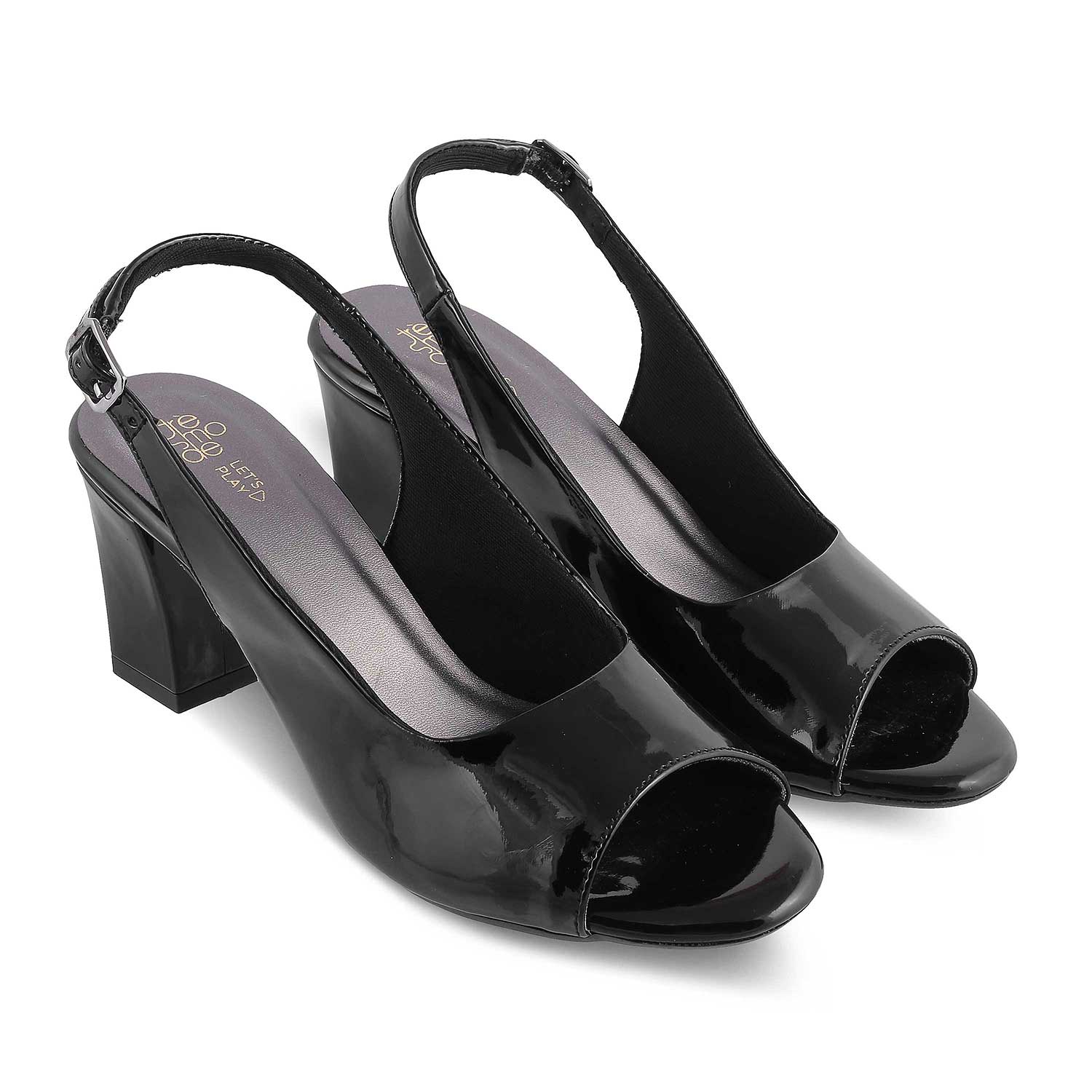 The Woo Black Women's Dress Block Heel Sandals Tresmode - Tresmode