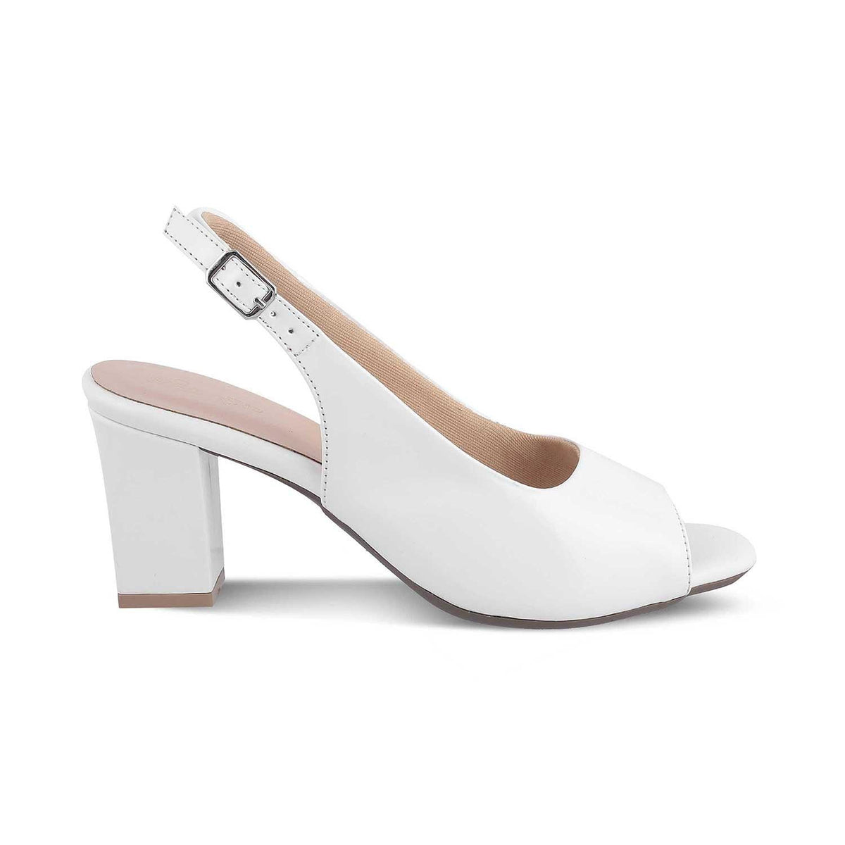 The Woo White Women's Dress Block Heel Sandals Tresmode - Tresmode