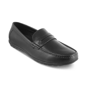 The Yolof Black Men's Leather Loafers Tresmode - Tresmode