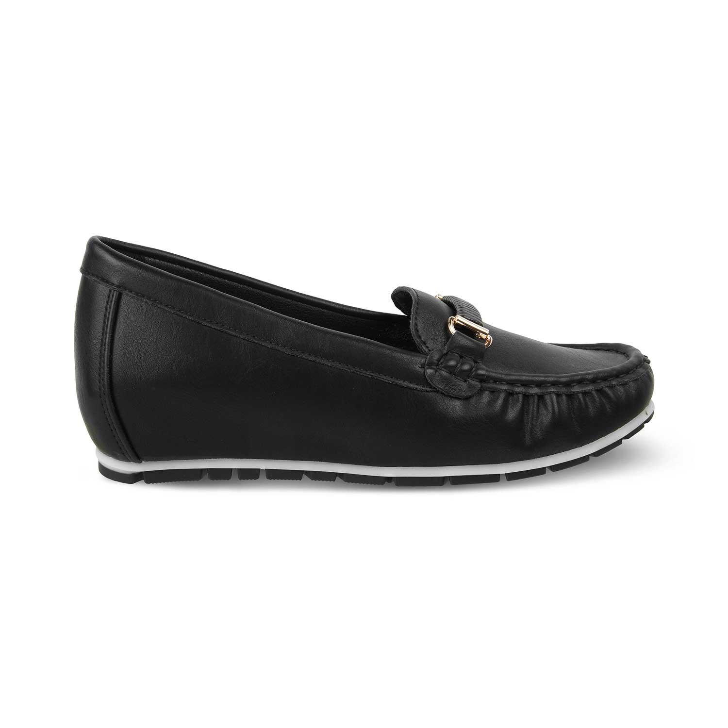 The Yonor Black Women's Dress Wedge Loafer Tresmode - Tresmode