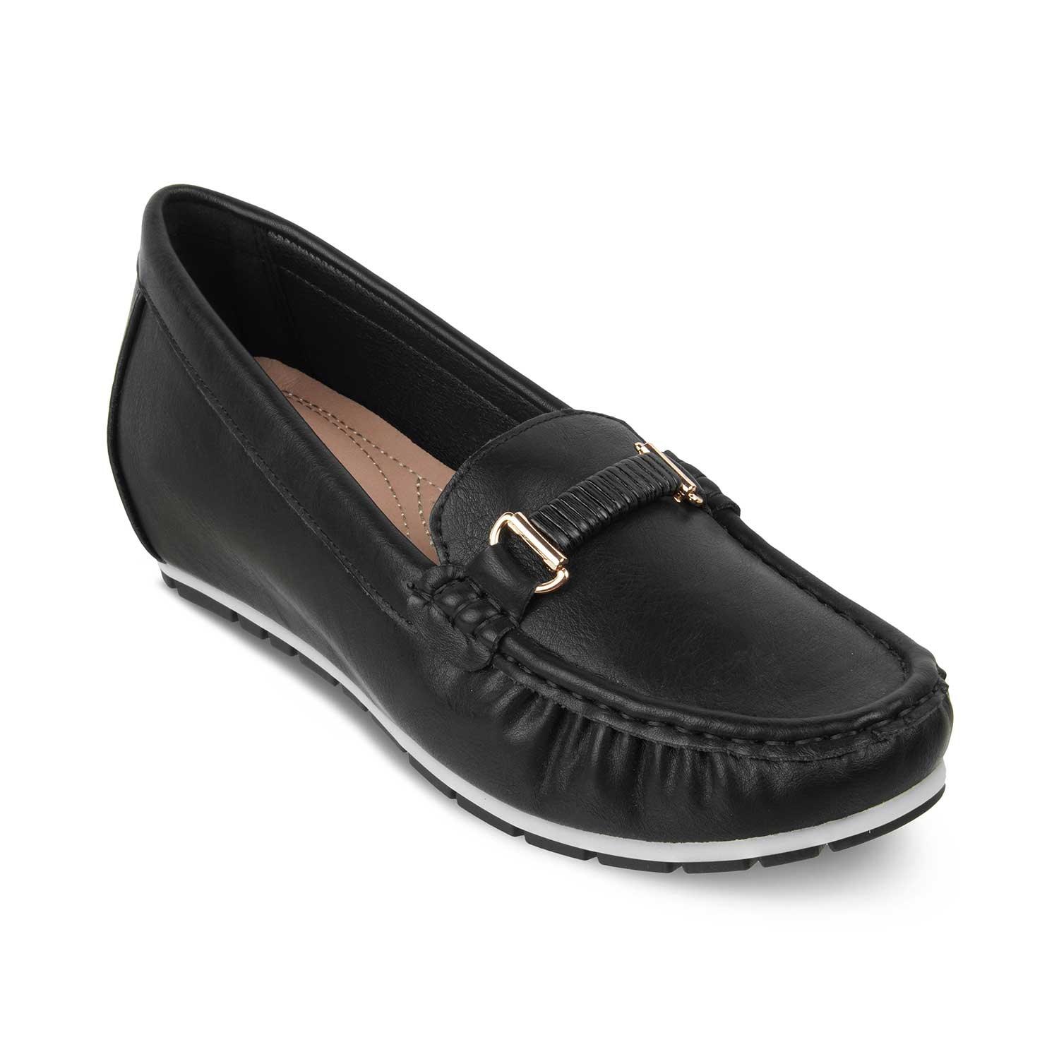 The Yonor Black Women's Dress Wedge Loafer Tresmode - Tresmode