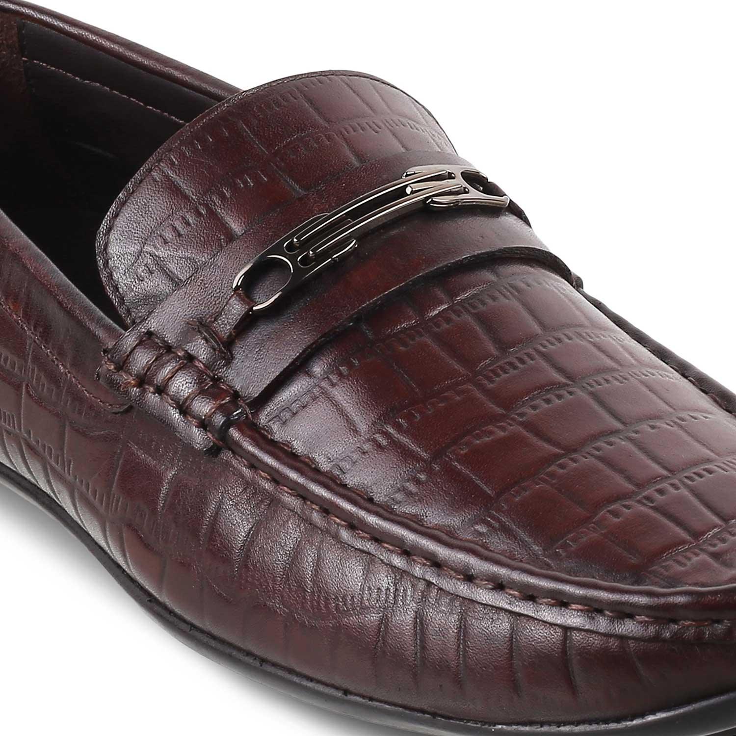 The York Brown Men's Leather Driving Loafers Tresmode - Tresmode