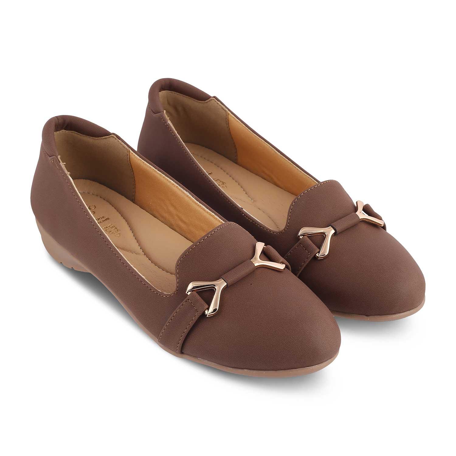 The Yorky-2 Brown Women's Dress Ballerinas Tresmode - Tresmode