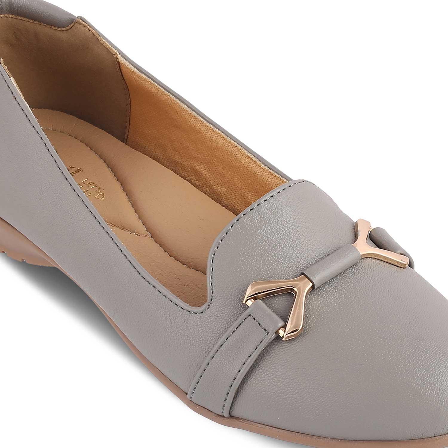 The Yorky-2 Grey Women's Dress Ballerinas Tresmode - Tresmode