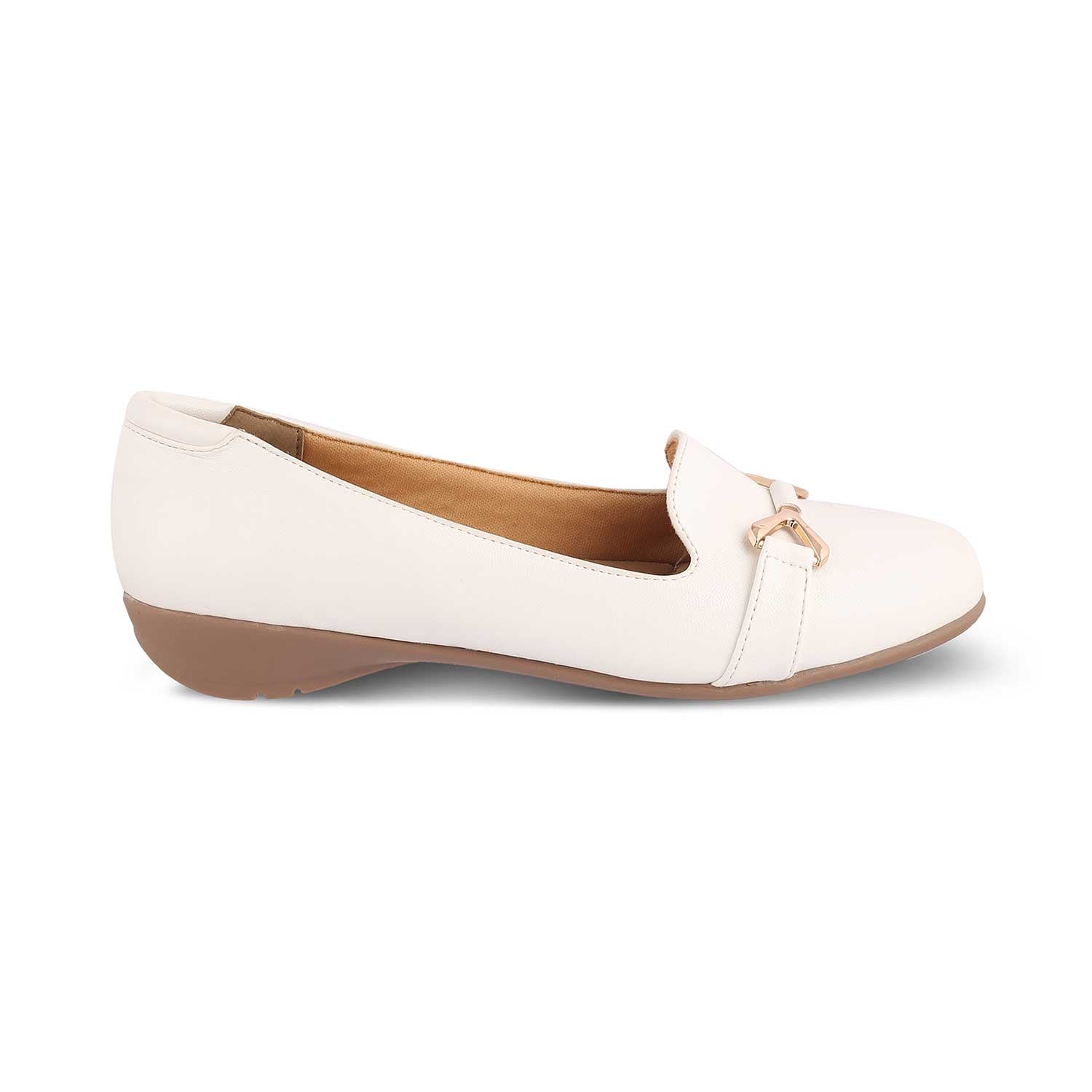 The Yorky-2 White Women's Dress Ballerinas Tresmode - Tresmode