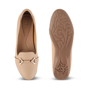 The Yorky Beige Women's Dress Ballerinas Tresmode - Tresmode