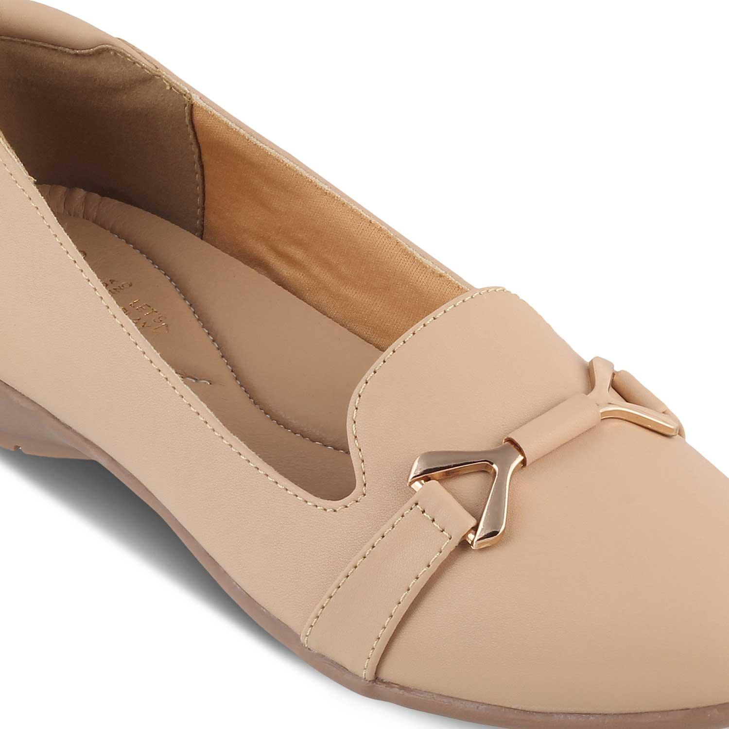 The Yorky Beige Women's Dress Ballerinas Tresmode - Tresmode