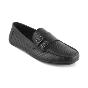 The Yosa Black Men's Double Monk Shoes Tresmode - Tresmode