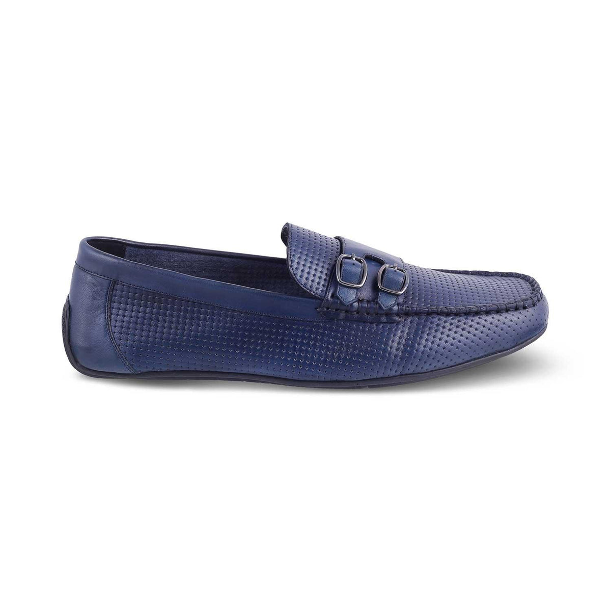 The Yosa Blue Men's Double Monk Shoes Tresmode - Tresmode