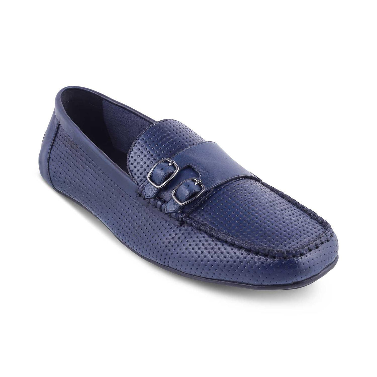 The Yosa Blue Men's Double Monk Shoes Tresmode - Tresmode