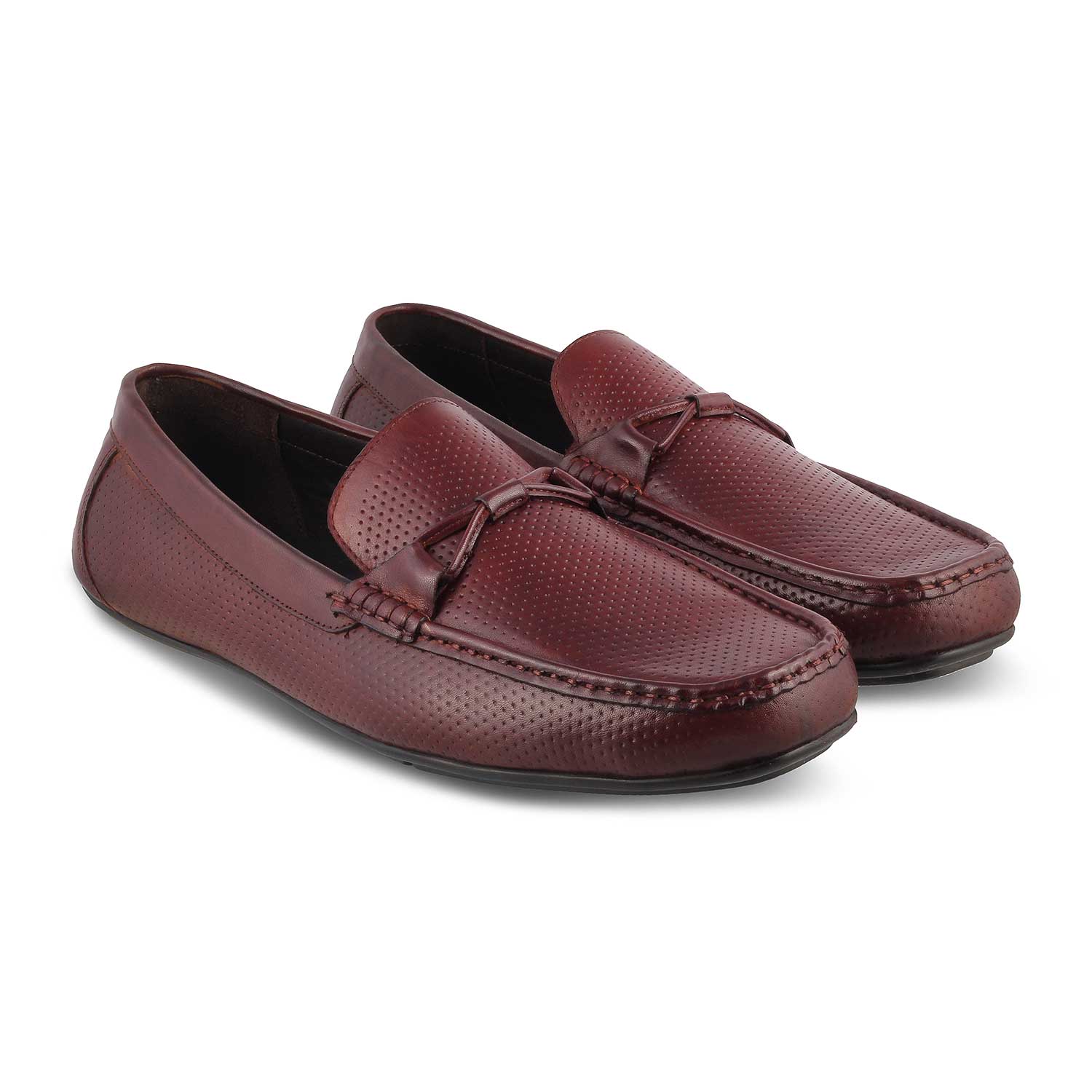 The Yoti Brown Men's Leather Driving Loafers Tresmode - Tresmode