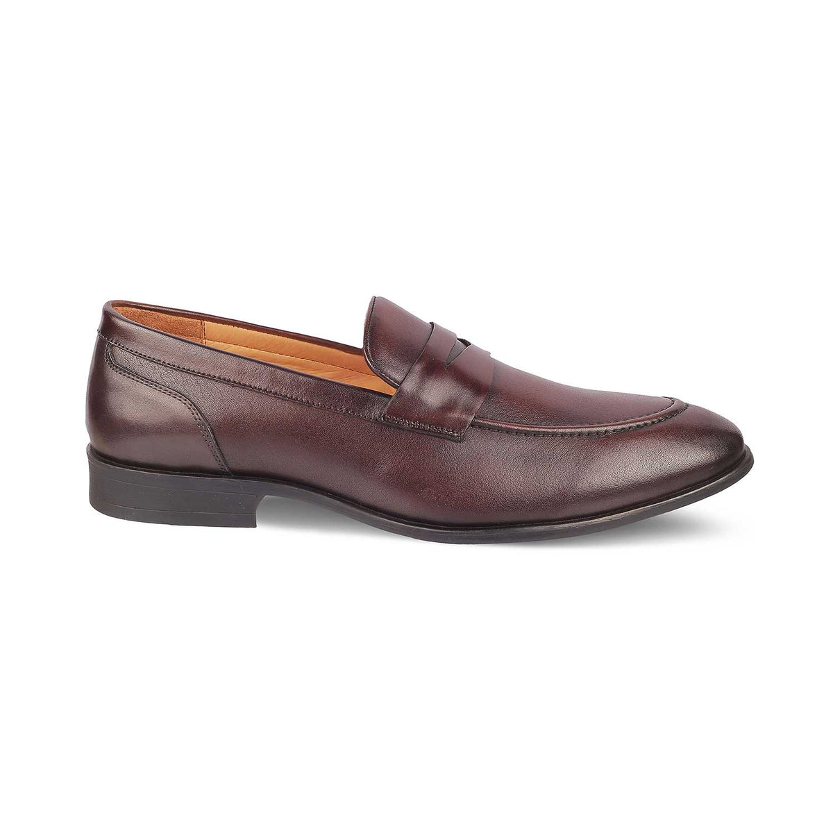 Tresmode Dawson Brown Men's Leather Penny Loafers - Tresmode