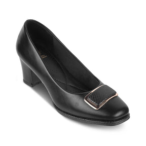 Tresmode Dorf Black Women's Dress Block Heel Pumps - Tresmode