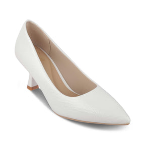 Tresmode Dussel White Women's Dress Pumps - Tresmode