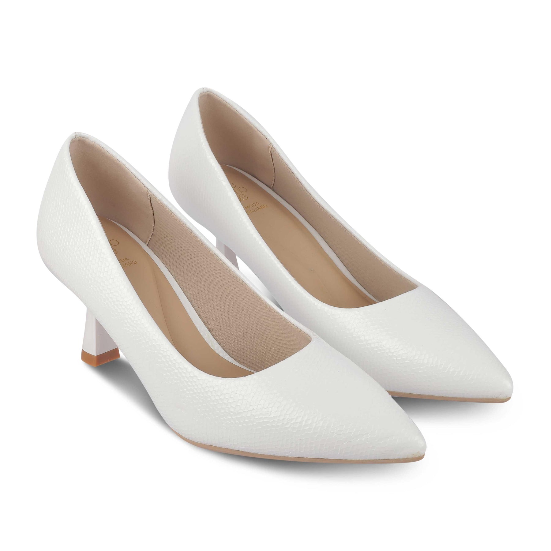 Tresmode Dussel White Women's Dress Pumps - Tresmode