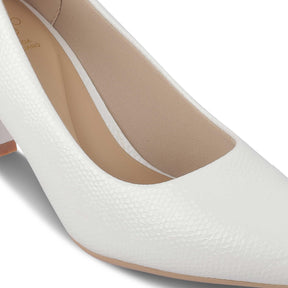 Tresmode Dussel White Women's Dress Pumps - Tresmode