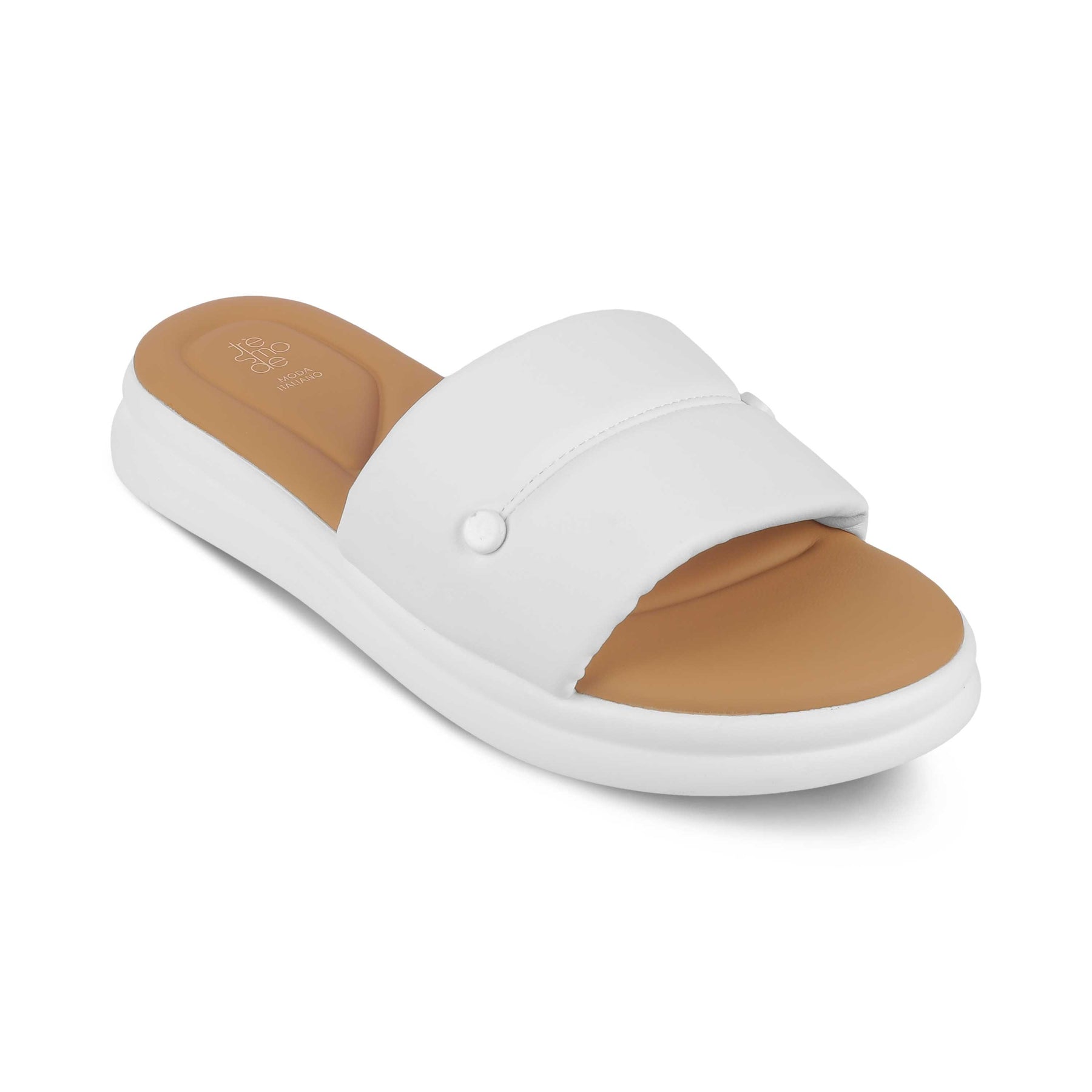 Tresmode Evershine White Women's Casual Platform Flats - Tresmode