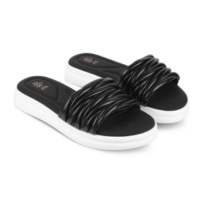 Tresmode Flatform Black Women's Casual Platform Flats - Tresmode