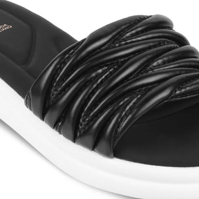 Tresmode Flatform Black Women's Casual Platform Flats - Tresmode