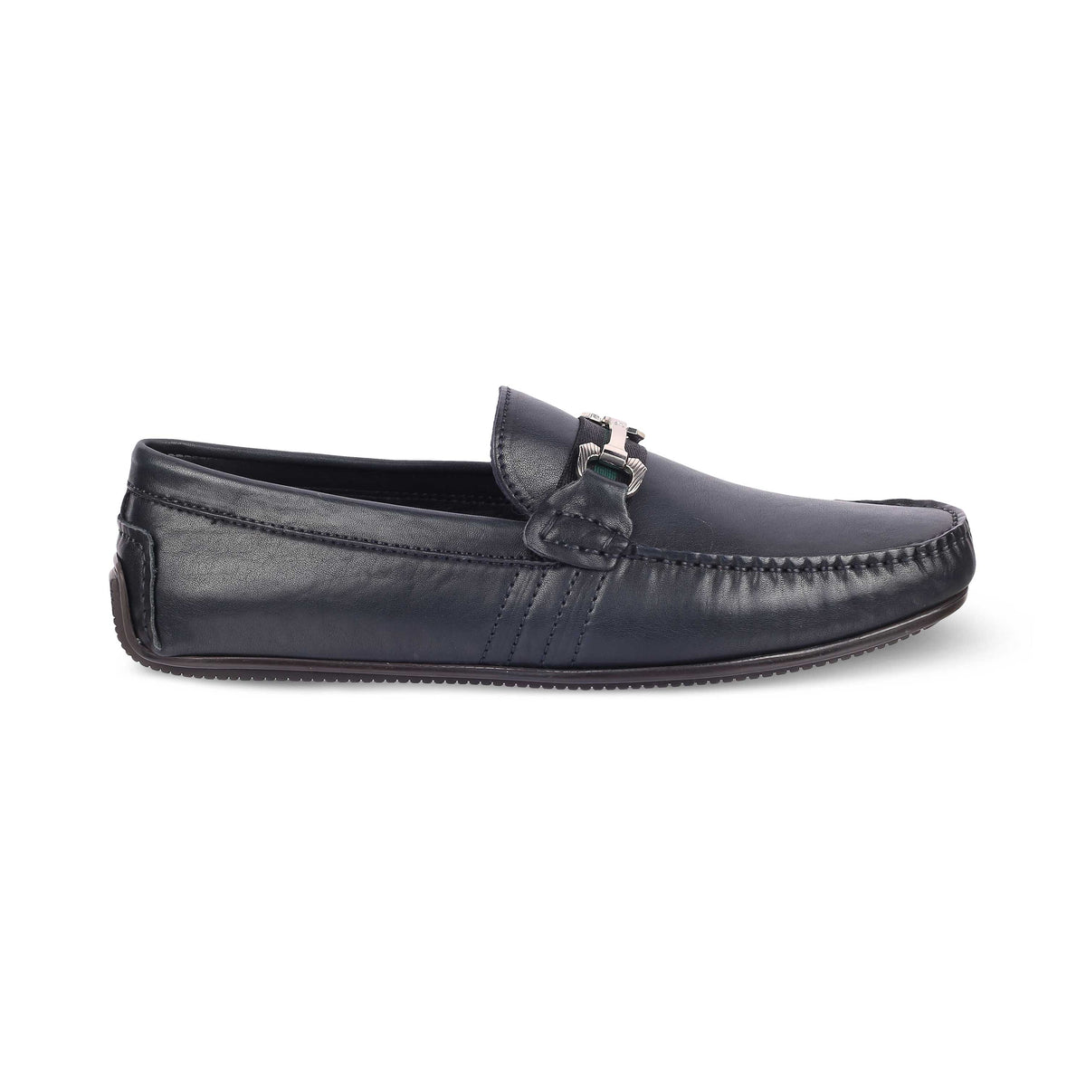 Tresmode Leavre Blue Men's Leather Driving Loafers - Tresmode