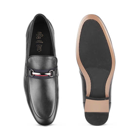 Tresmode Merci Black Men's Leather Loafers - Tresmode