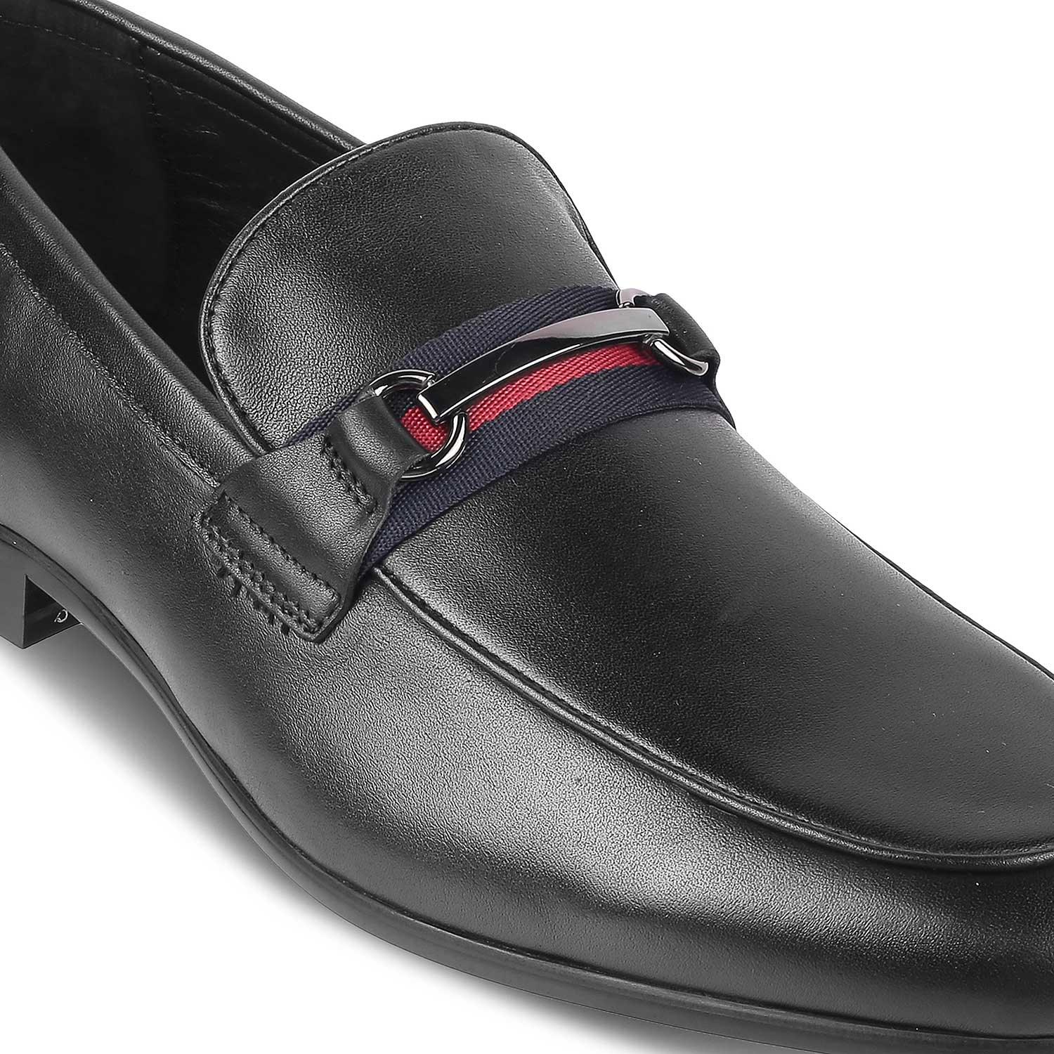 Tresmode Merci Black Men's Leather Loafers - Tresmode