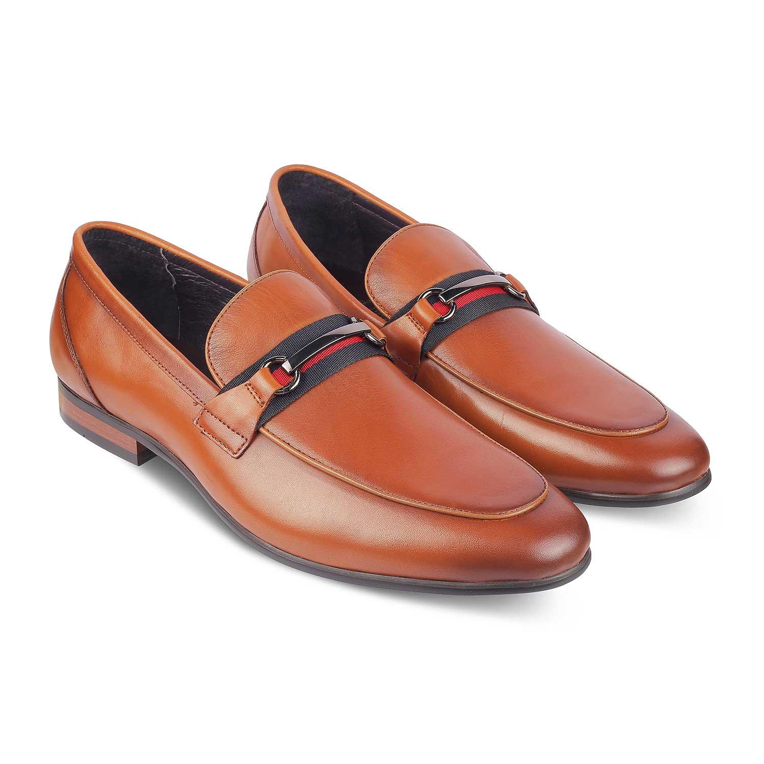 Tresmode Merci Brown Men's Leather Loafers - Tresmode