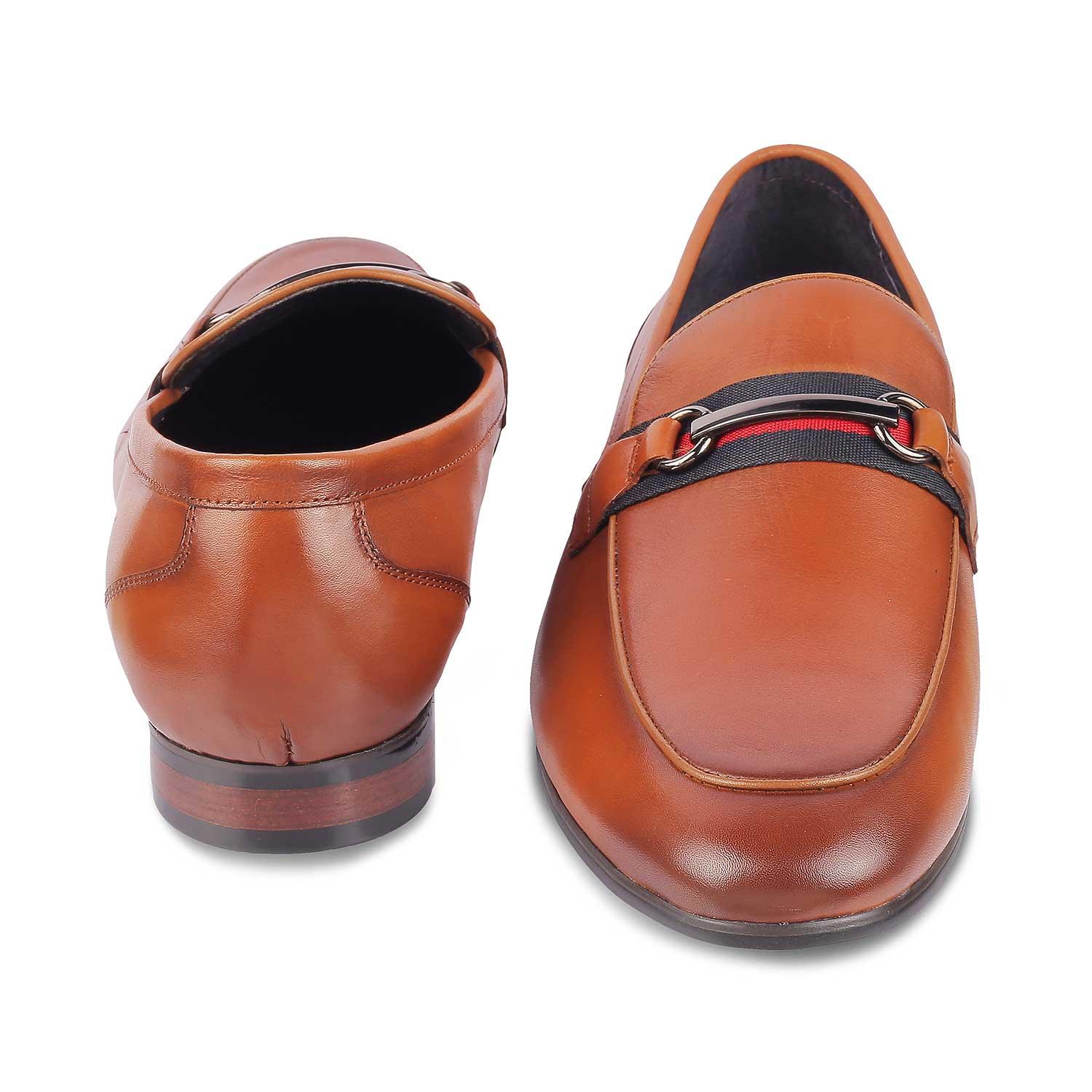 Tresmode Merci Brown Men's Leather Loafers - Tresmode