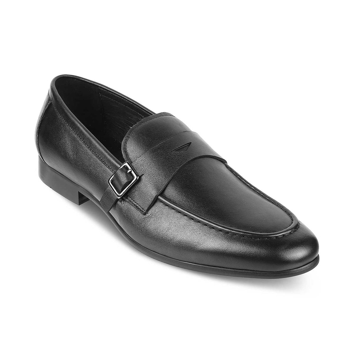 Tresmode Neno Black Men's Leather Loafers - Tresmode