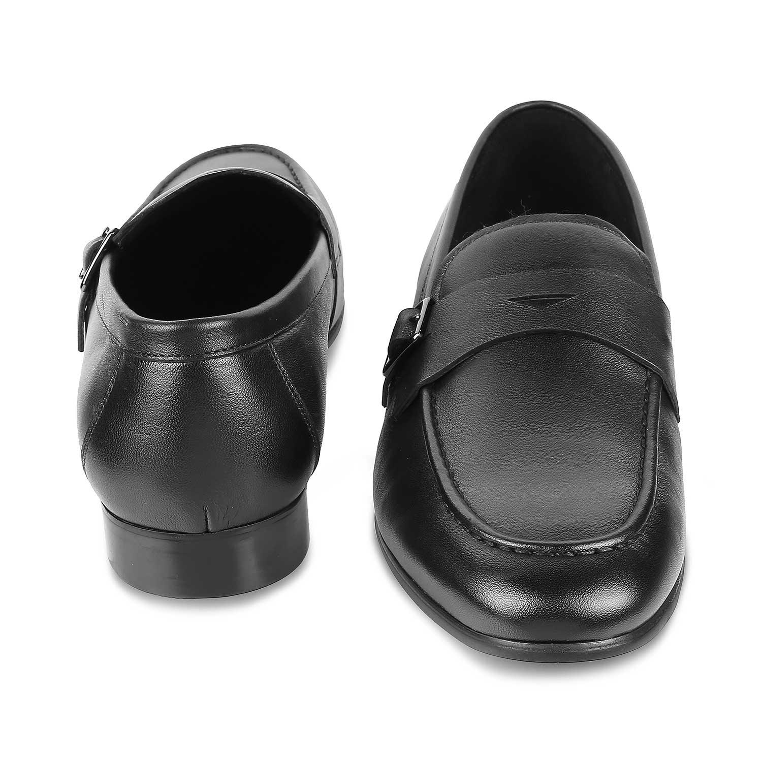 Tresmode Neno Black Men's Leather Loafers - Tresmode