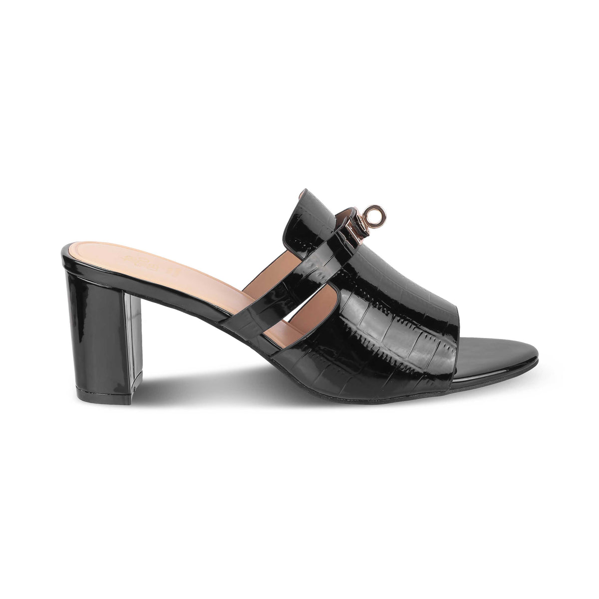 Tresmode Nic Black Women's Dress Block Heel Sandals - Tresmode